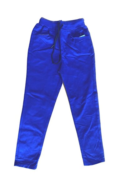 nacar çarşı UNISEKS DEČJE ŠKOLJSKE PANTALONE SA RIBLJENIM STRUKOM Kobalt plav...