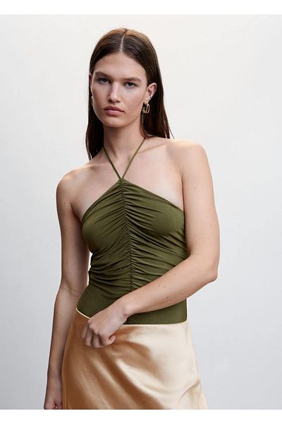 MANGO Woman Halter Neck Bodysuit