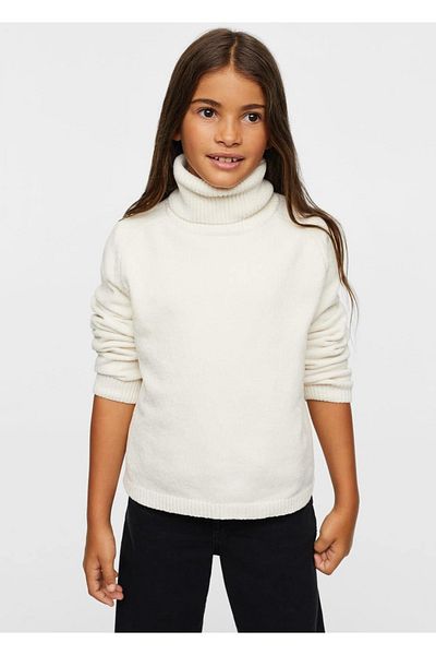 MANGO Kids White Sweater with Skirt for