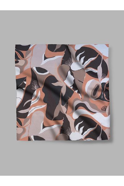 LU&MA Patterned Chiffon Scarf