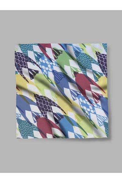 LU&MA Patterned Chiffon Scarf