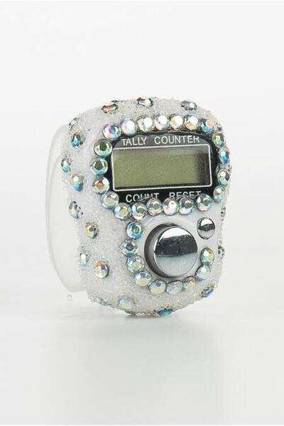 TRENDSEPETİM Taşlı zikirmatik dijital yüzük beyaz