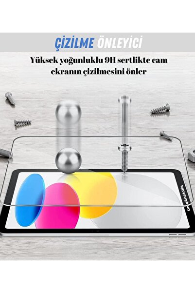 UniqAnatolia Apple iPad 10Th Generation 10.9 Inch 2022 Compatible Tempered Unbreakable Screen Protector