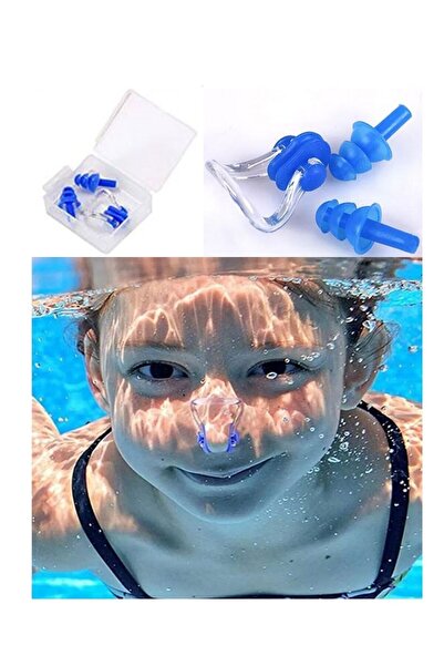DEMİRALP37 Havuz Deniz Kulak Ve Burun Tıkayıcı Seti Su Kaçma Önleyici Yıkanabilen Tekrar Kullanabilen Tıkayıcı