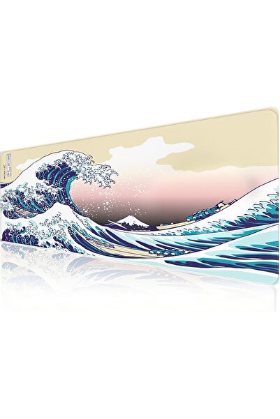 KlasseGear Pro Japon Dalgası Kanagawa 90x40 Cm Xxl Gaming Oyuncu Mouse Pad Mo...