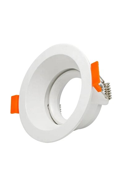 Cata Dekoratif Tekli Pars Spot Kasası - Beyaz Kasa - Yuvarlak - Sıva Altı - C...