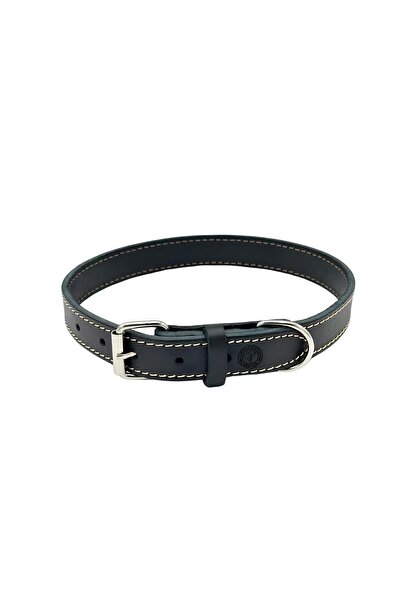 TB Leather Deri Köpek Tasması - Sağlamlık Garantili - Bitkisel Tabaklanmış Deri Dikişli Boyun Tasma