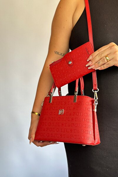 Just Polo حقيبة كتف نسائية رياضية حجم وسط موديل كلاسيكي 24 سم * 17 سم 4019 تر...