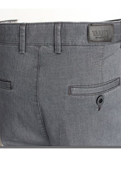 Varetta Erkek Gri Yandan Cepli Kot Pantolon