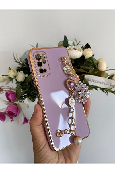 Aksesuarda Moda حافظة Redmi Note 10 5G المتوافقة مع الزهور والأحجار واللؤلؤ ا...