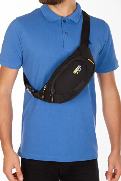 CERFF LEATHER CLUP Unisex Siyah Impertex Kumaş Su Geçirmez Özellikli Bel Ve O...