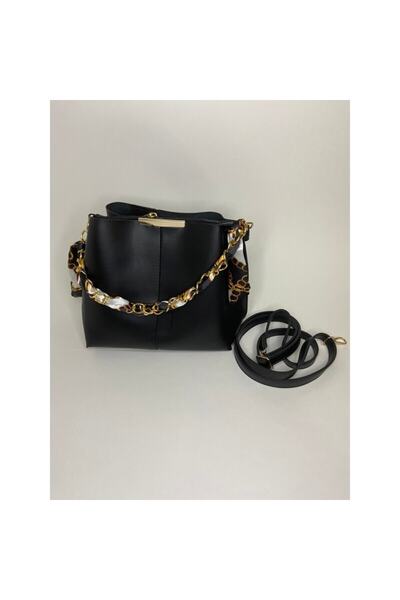 MODALAY Жіночий чорний шарф ланцюжок аксесуар м'яка шкіра 3 секції рука рука ...