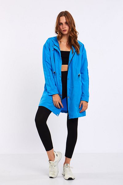 Moda Tuğram Μικρό Midi Μπλε Αδιάβροχο & Αντιαέρας