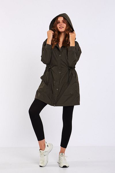 Moda Tuğram Αδιάβροχο & Αντιανεμικό Micro Midi Khaki
