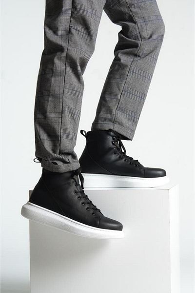 Joy Man J-B080 Lace-Up Ορθοπεδική σόλα Αδιάβροχη και Ψυχρή Ανδρικά Αθλητικά Μποτάκια BT Μαύρα