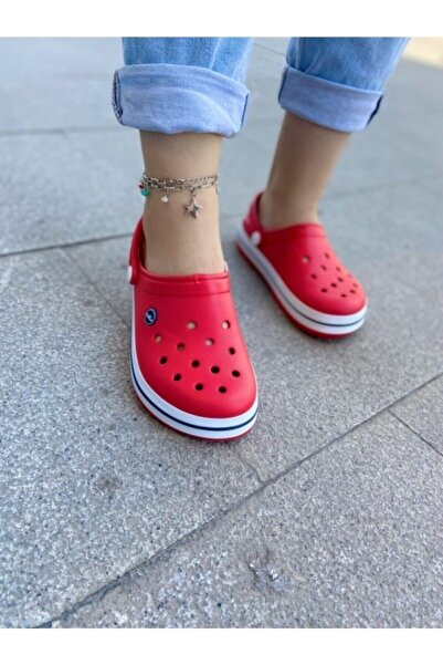 Hacıoğlu Ayakkabı Akınal Bella Kırmızı Crocs Terlik