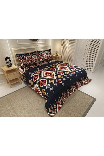 MonoHome Pique Set Cotton Double Jacquard Woven Bedspread Ethnic Geometric