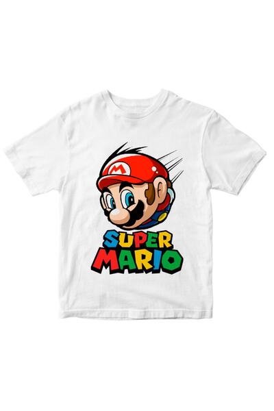 GALASHOP تي شيرت سوبر ماريو للأطفال للجنسين Mod76