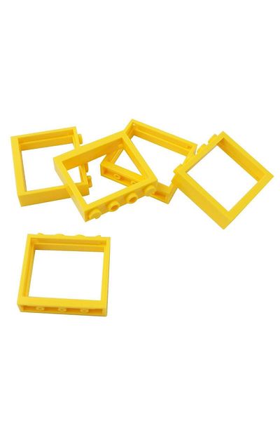LEGO Accessory Custom MOC Building City Window 1 x 4 x 3 Yellow Window 2 pieces to send