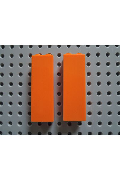 LEGO Accessory MOC Custom Creator Brick 1 x 2 x 5 Brick Orange 4 pieces to send