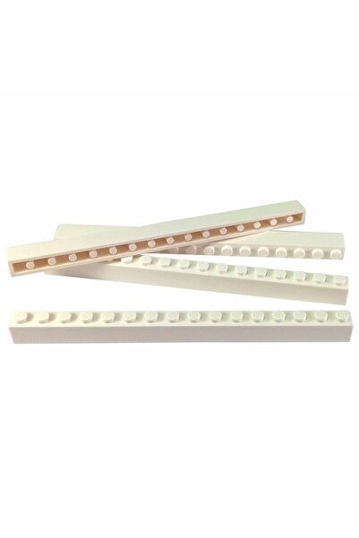 LEGO Aksesuar MOC Custom Creator Brick 1 x 16 Tuğla Beyaz 2 adet gönderilecek