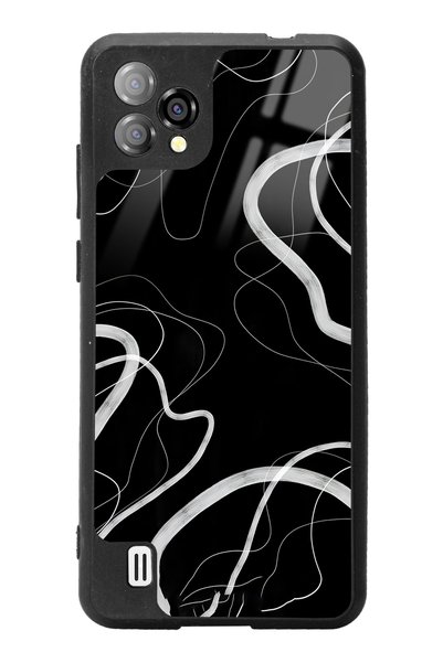 Spoyi غلاف هاتف لامع بتصميم مموج أسود من Reeder P13 Blue Plus 2022