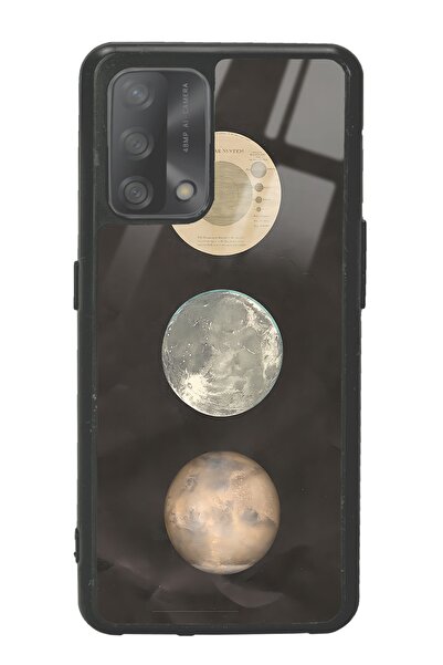 Spoyi Oppo A74 Night Moon Tasarımlı Glossy Telefon Kılıfı