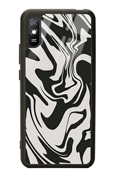 Spoyi Xiaomi Redmi 9A Triptrance Tasarımlı Glossy Telefon Kılıfı