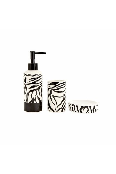 Karaca Home Wild Σετ Μπάνιου 3 τεμαχίων Zebra