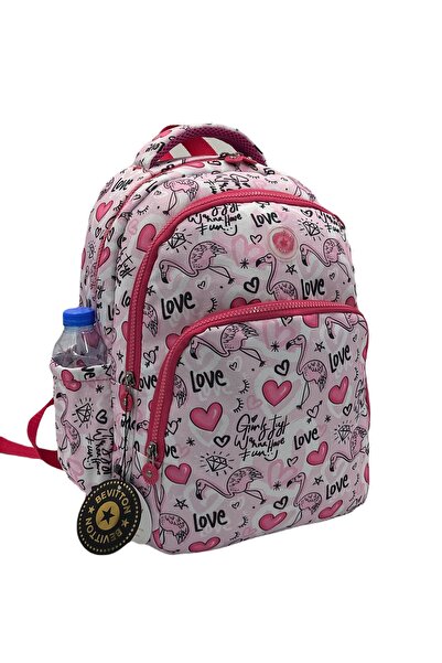 Bevitton Flemingok Patterned Set of 2 Girls Primary School Backpack