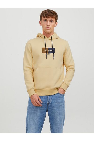 Jack & Jones Ανδρικό φούτερ Jack&Jones με κουκούλα Standard Fit Yellow 12242197