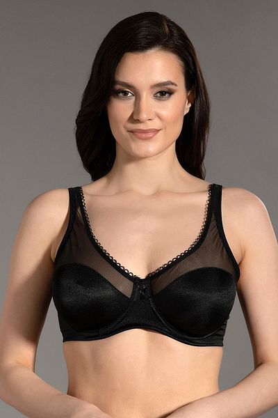 NEWBRA LINGERIE Μαύρο γυναικείο σουτιέν Minimizer D Cup