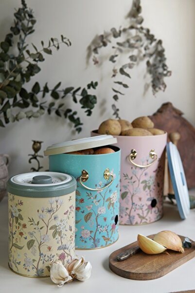 EVLE Metal Patates Soğan Kovası - Sebzelik - Patates Soğanlık Sepeti Sarımsak...