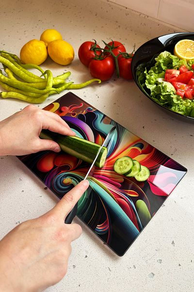 Decorita Glass Cutting Plate - Glass Cutting Board| Zen| 17cm x 29cm