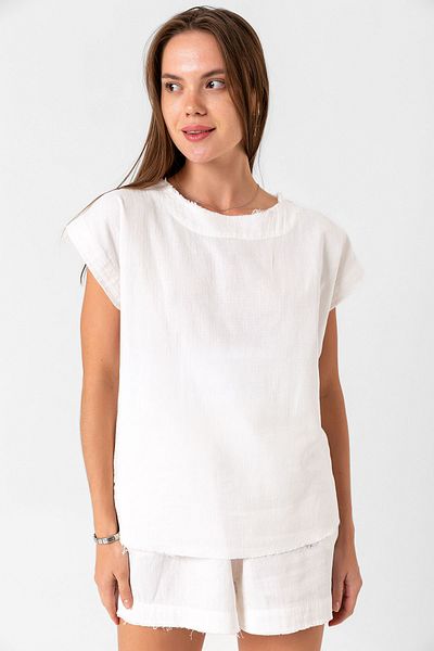 Sands Tekstil Relaxed Fit T-Shirt Shorts Linen Set