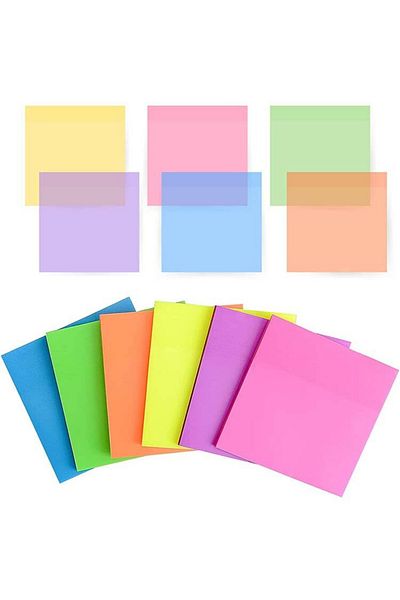 EZOSHOP Transparent Colored Post-it Sticky Post-It Note Paper Karenot Sky