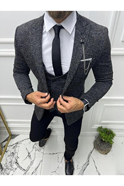 leonmen سترة على الطراز الإيطالي بقصة ضيقة