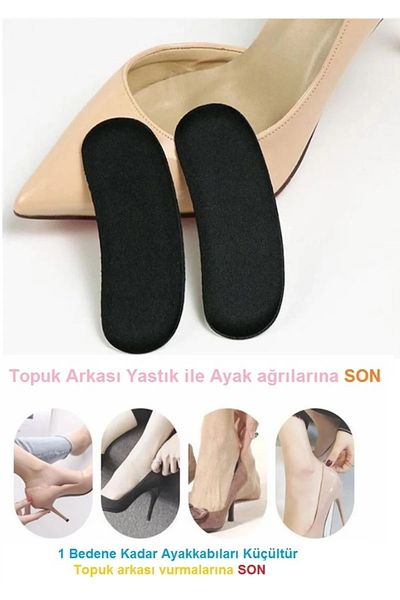 Devi Shoe Heel Striking Prevention and Narrowing Pad Shoe Inside Protective Apparatus 1 Pair Heel-Sponge