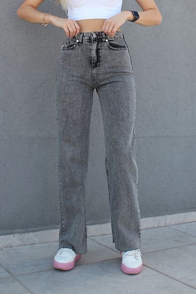 DRC trend Blugi largi cu talie înaltă afumati Emily Palazzo Jeans Pantaloni Jean