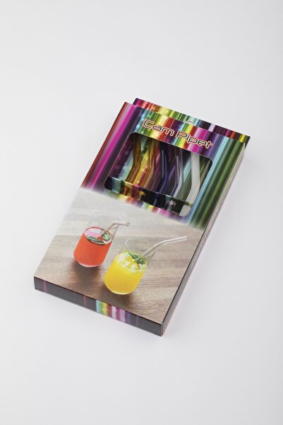 CAMBURADA CAMGEN Cam Pipet 8*200 Mm Renkli Eğimli 6 Lı + Fırça Set