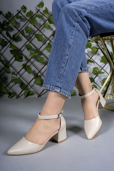 Riccon Pantofi cu toc de damă00123801 Piele bej