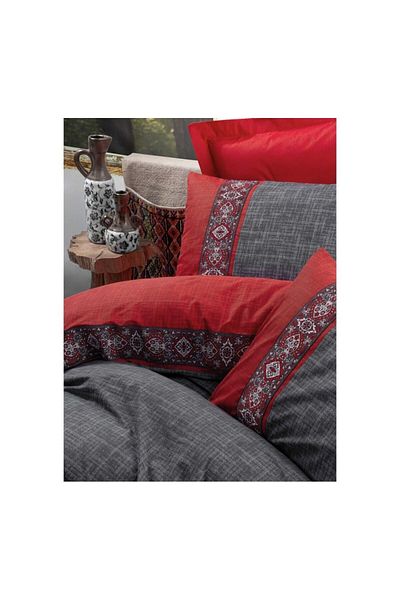 Cotton Box Set cuvertură de pilota dublă Artă Populară Ardil Red
