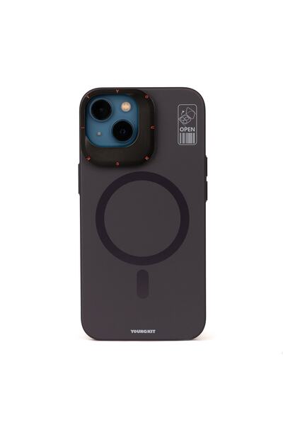 Youngkit iPhone 14 Uyumlu Kılıf Magsafe Şarj Özellikli Standlı YoungKit Hermi...