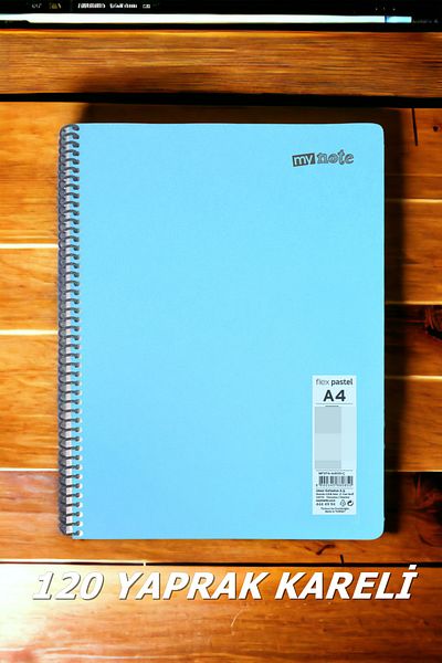 SEYFİKİRTASİYE CHECKED 120 SHEETS PASTEL COLOR WIRE NOTEBOOK WHITE PAGE 60 GR PAPER PLASTIC COVER