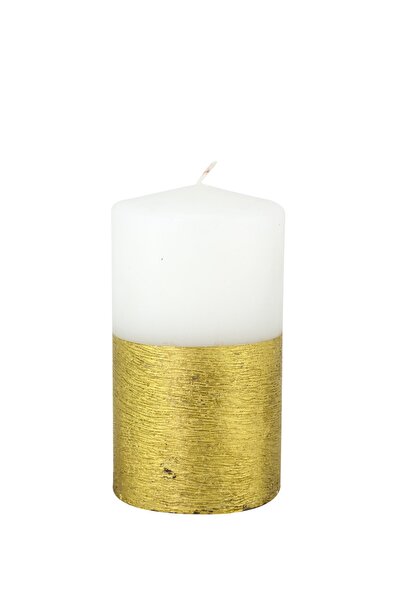 Missi Gold Taramalı 7x12 Cm Silindir Mum
