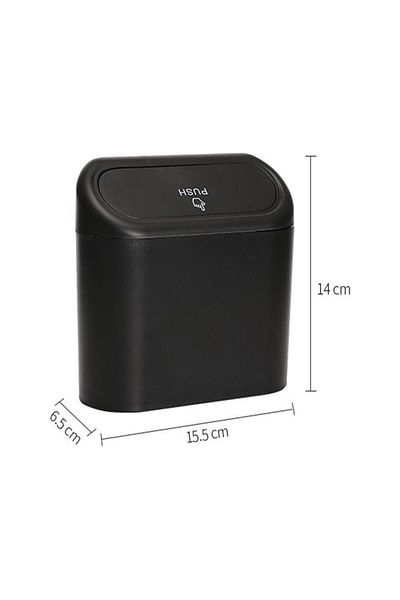 Ankanorm Black Auto Car Trash Can - Organizer Garbage Can with Lid