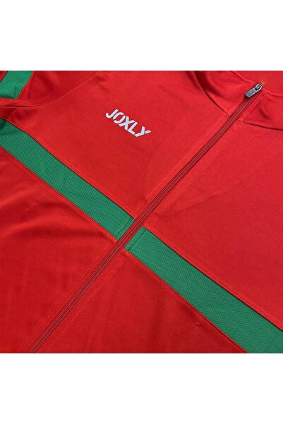 JOXLY Tam Fermuarlı Kırmızı Erkek Eşofman Üstü
