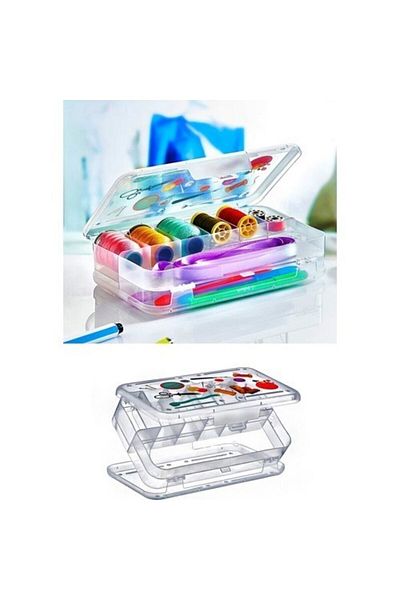 LİRAZON (SET OF 2) Multipurpose Hobby Box Storage Container & Sewing Box & Organizer & Organizer