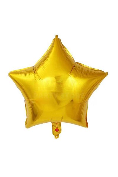 Huzur Party Store Gold Color Star Foil Balloon 45 cm 18Inch Heliuma Compatible Golden Yellow Star Party Birthday Balloon