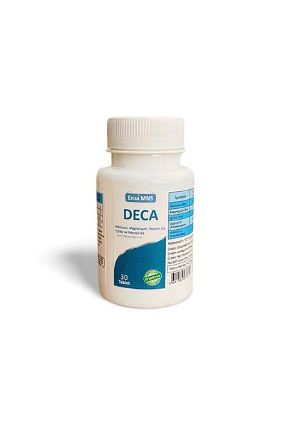 Deca Supplementary Food Containing Calcium Magnesium Vitamin D3 Zinc Vitamin K1 Deca 30 Tablets